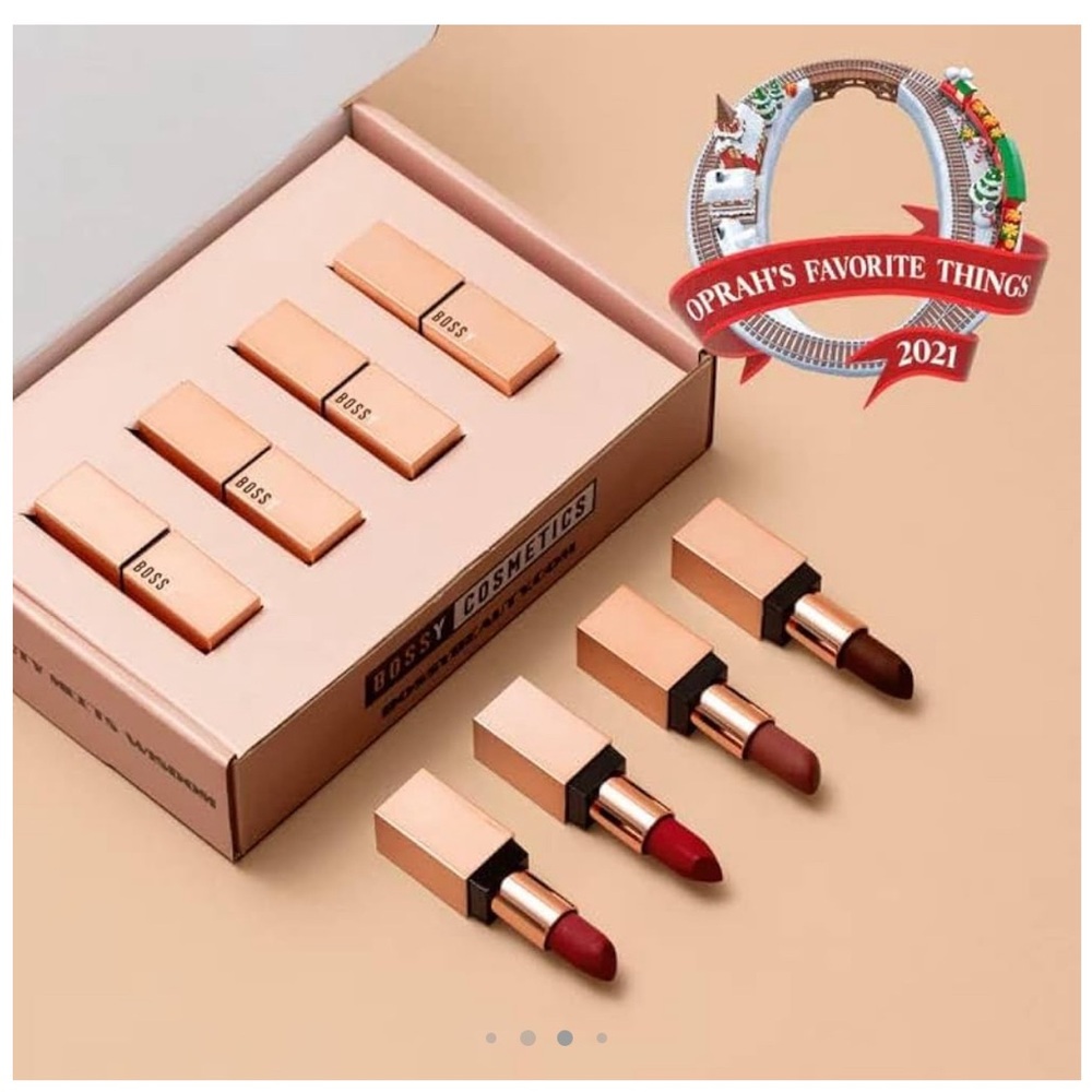 NIB Bossy Cosmetics Luxe Lipstick Set, Matte, Long Lasting, Pack of 4
